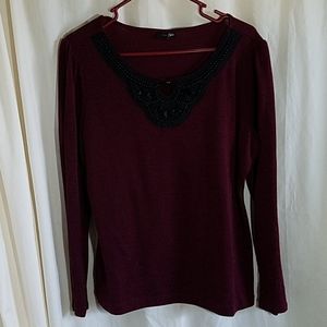 East 5th Sweater with Embellishments Sz M